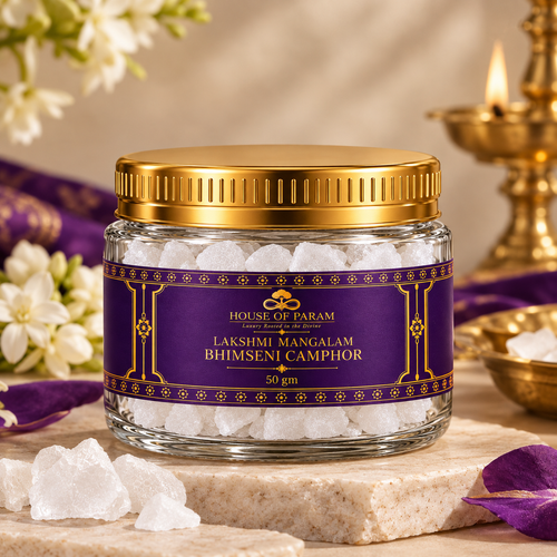 Lakshmi Mangalam Bhimseni Camphor 50gm jar by House of Param