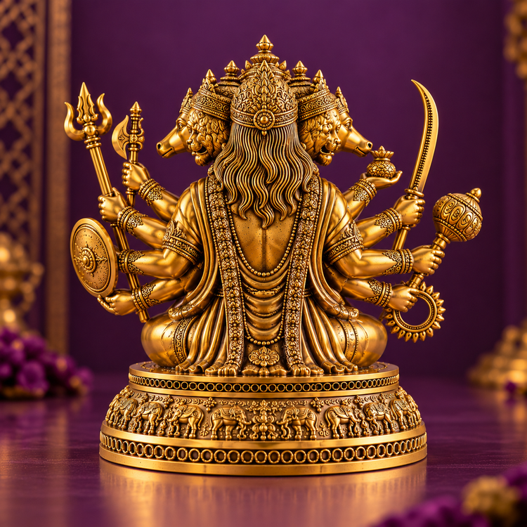 Brass Panchamukhi Hanuman Ji