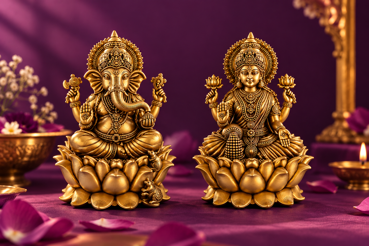 Lord Ganesha and Maa Lakshmi Pair