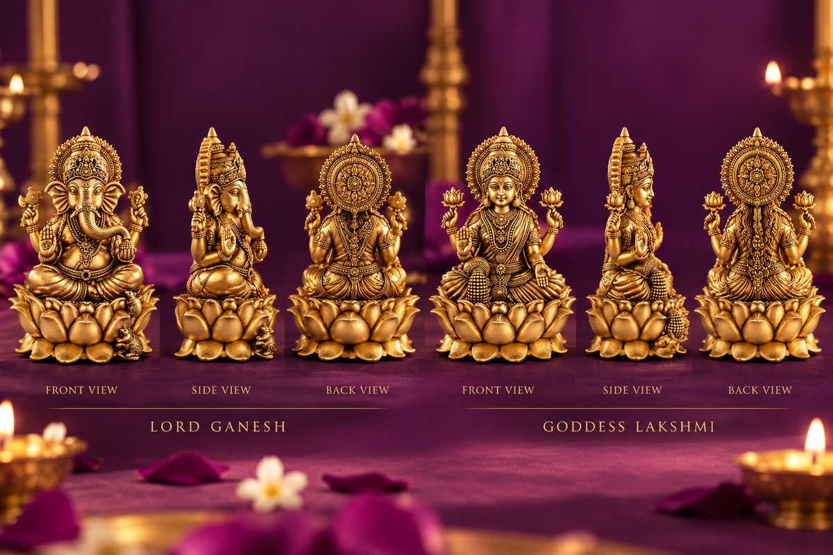 Lord Ganesha and Maa Lakshmi Pair