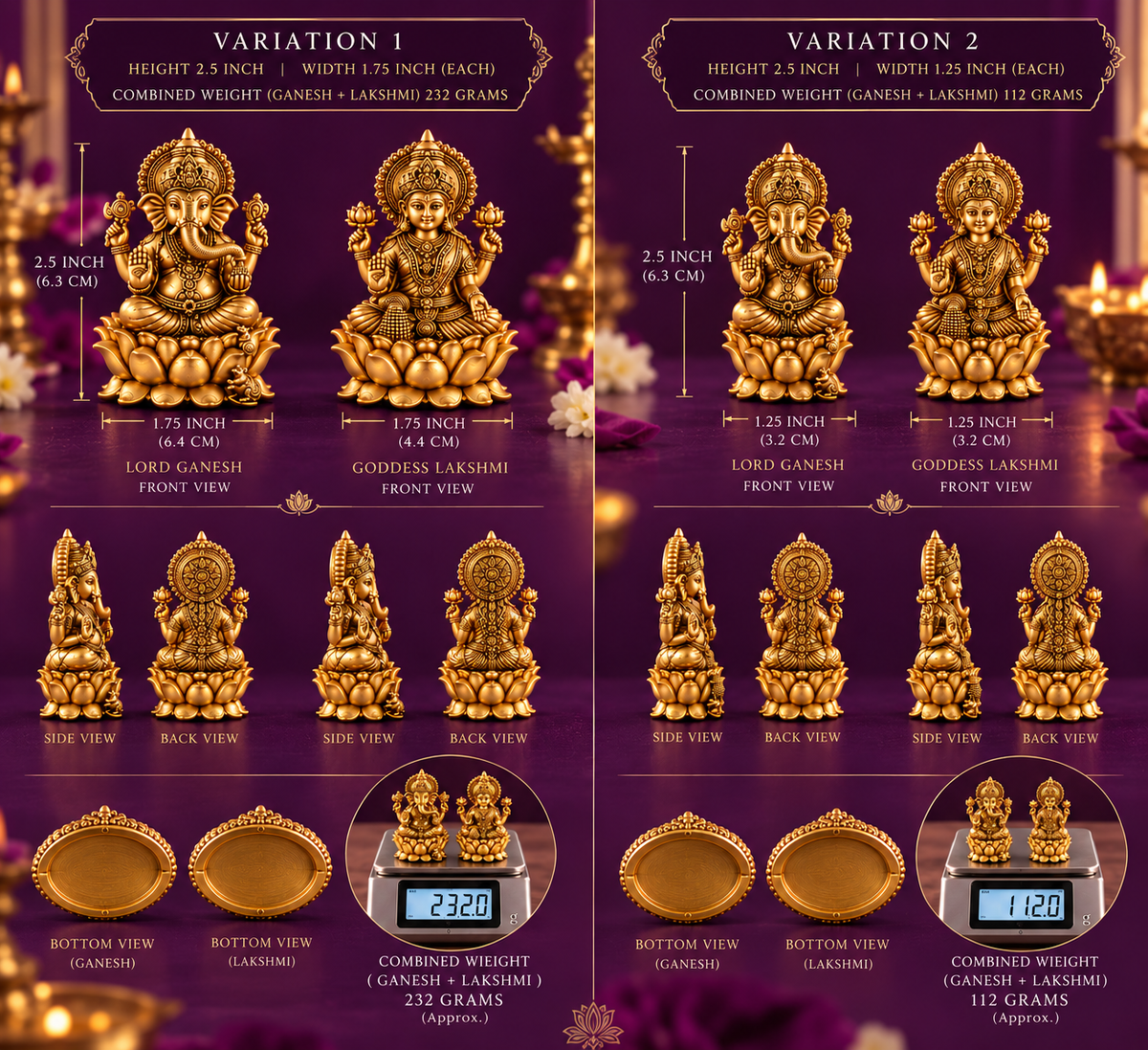 Lord Ganesha and Maa Lakshmi Pair